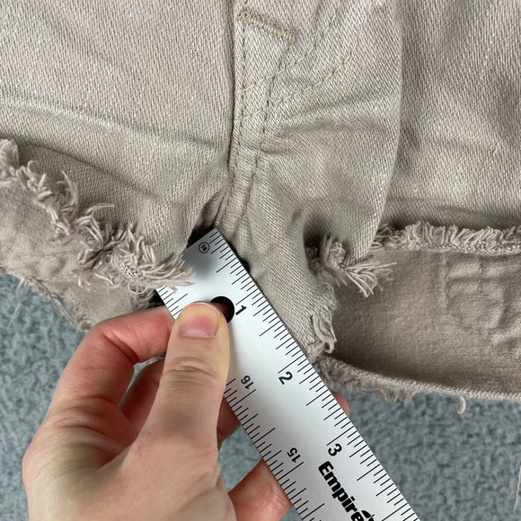 TRUE RELIGION Bobby Cut Off Shorts Womens 25 (26x2) Brown Pockets Comfort Denim - Picture 7 of 13